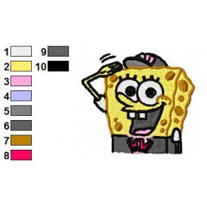 SpongeBob SquarePants Embroidery Design 7